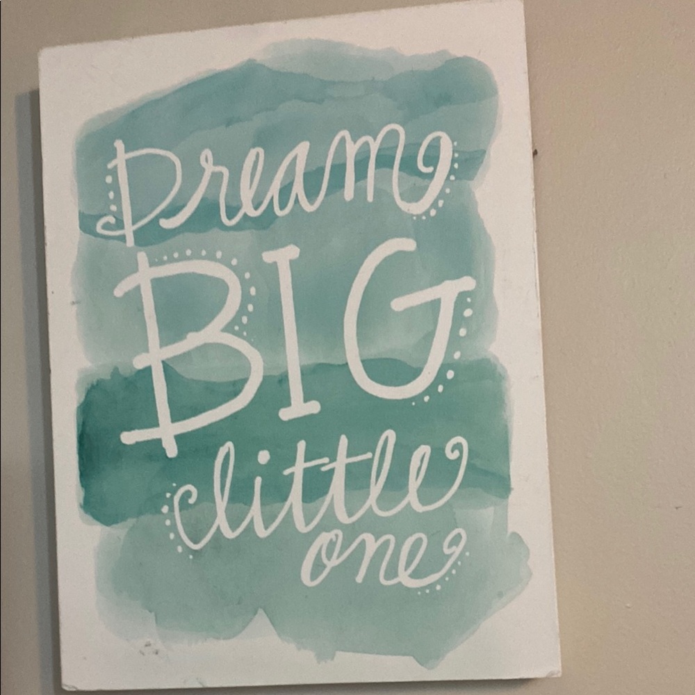 Blue and White Inspirational Quote Art & Decals